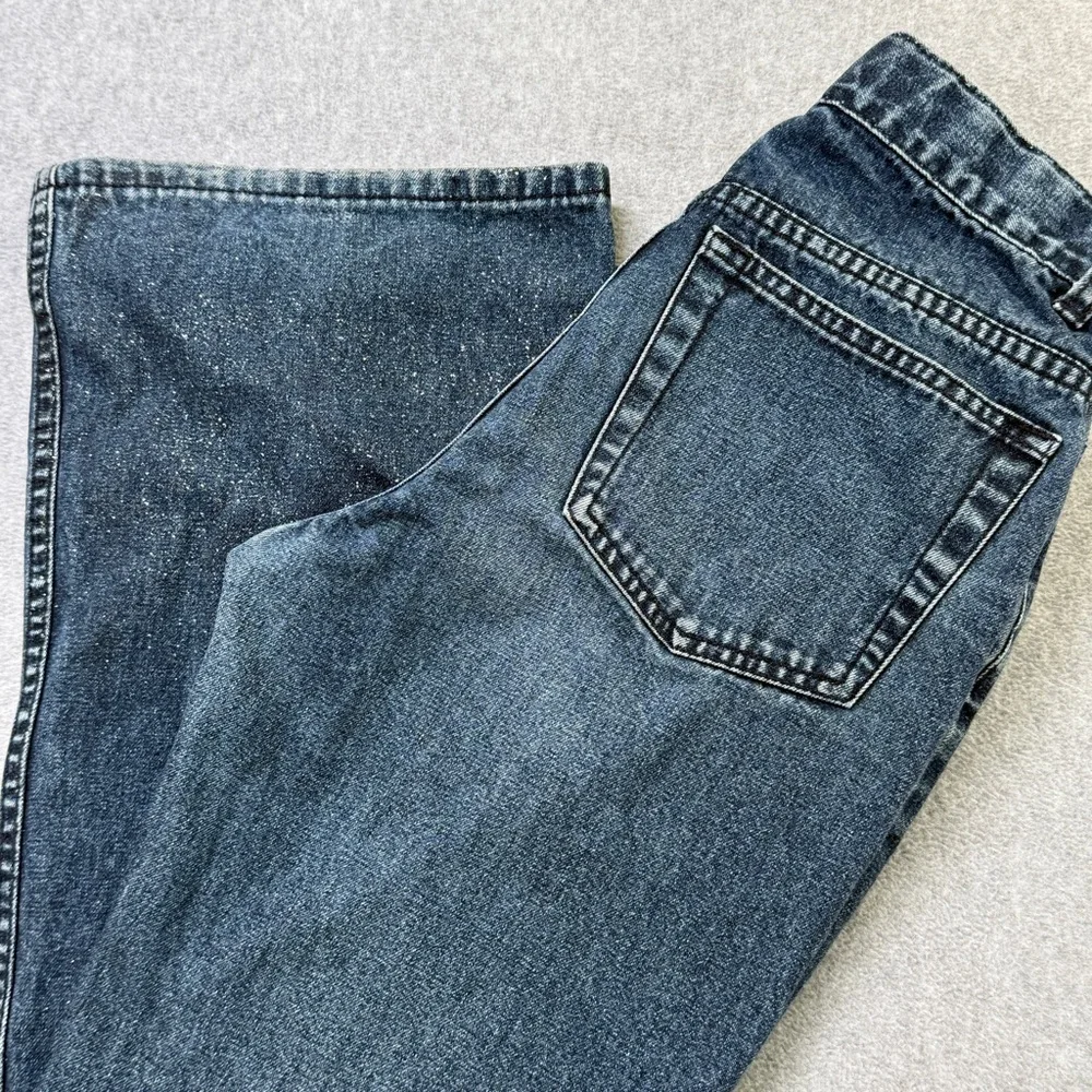 GAP Kids Flare Jeans 14 Regular Blue Denim‎ Glitter Hem Y2K Style